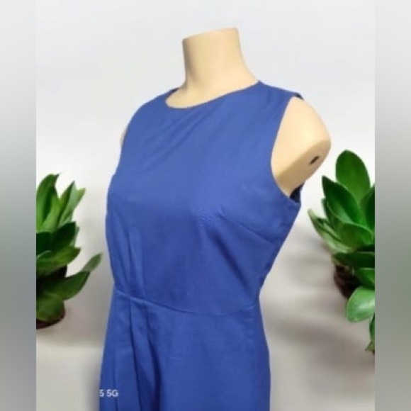 J. Crew Vibrant Blue Mini Dress with planks - Picture 7 of 10